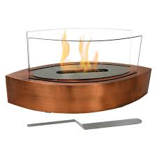 Sunnydaze Decor Barco Ventless Tabletop Bio Ethanol Fireplace Copper Tabletop Fireplaces Fire Pit Decor Ethanol Fireplace