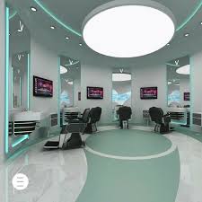 Discover Our Latest Design Of Decoration And Layout A Tailor Made Accompaniment For A Unique P Salon Interior Design Guzellik Salonu Ic Tasarim Berber Tasarim