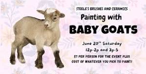 Painting with Baby Goats