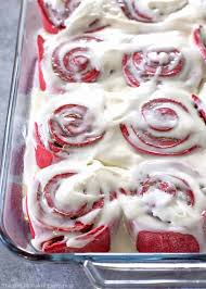 1/12th of cake (68g) baked without icing. Red Velvet Cake Mix Cinnamon Rolls The Girl Who Ate Everything