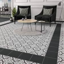 La sélection produits leroy merlin de ce vendredi au meilleur prix ! Carrelage Sol Mur Forte Carreau De Ciment Noir Patrimony Rosace L 20 X L 20 Cm Leroy Merlin