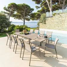 Table De Jardin Extensible Evasion Effet Bois Nut Tonka En 2020 Table De Jardin Table De Jardin Pliante Mobilier Jardin