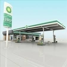 Bp Gas Station With Shop And Carwash Renderread 3d Model Flatpyramid Bp Gas Gas Station Petrol Station