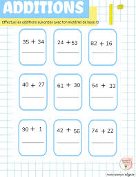 Leçons, exercices et evaluations corrigés sur le programme de numeration calcul. Additions Et Soustractions A 2 Nombres Ce2 Ce1 Cp Exercices Et Activites Autres Arithmetique Edigo