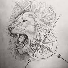Tattoo Compass Lion 64 Trendy Ideas Lion Art Tattoo Lion Chest Tattoo Lion Head Tattoos