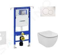 Geberit Duofix - Modulo di installazione per WC sospesi con placca di  comando Sigma01, bianco alpino + WC e copriwater, Ideal Standard Tesi ...