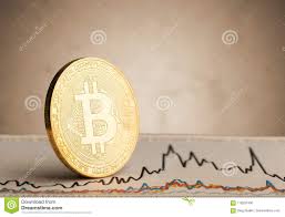 Golden Bitcoin On Chart Stock Photo Image Of Pneumatic