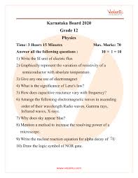 Answers follow board marking scheme and word objective type questions & latest visual case study based questions included as per the latest design of the cbse sample paper class 12. Kseeb Class 12 Physics Question Paper 2020