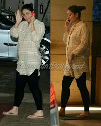 Pregnant Kareena Kapoor Khan Snapped Earlier Today Leaving Her Mom Babita S House Stylish Maternity Outfits Indian Maternity Wear Dresses For Pregnant Women