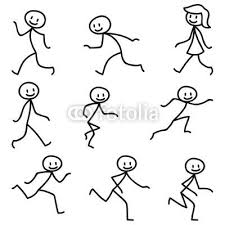 Strichmannchen Laufend Rennend Strichmannchen Kinder Zeichnen Zeichnung