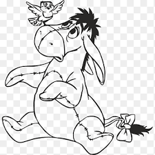 Eeyore Winnie The Pooh Coloring Pages Buku Mewarnai Piglet Winnie The Pooh Putih Mamalia Png Pngegg