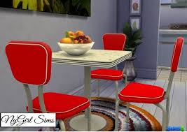 Ny Girl Sims 50 S Dining Set Converted From Ts3 To Ts4 Sims 4 Downloads Sims 4 Kitchen Sims 4 Restaurant Sims