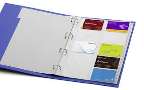 Business collection card file binder refill pages sheet size: A4 Business Card Pockets Durable