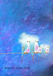 Acrylic Birds On A Wire Painting Birds On A Wire Acrylic Painting Painting Folk Art Painting Acrylic Painting Canvas
