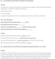 Ncert Solutions For Class 8 Science Materials Combustion And Flame Class 8 Science Solutions
