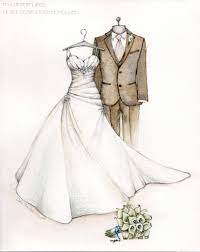 Wedding Dress Sketch The Best First Anniversary Gift Ever Wedding Dress Illustrations Wedding Dress Drawings Wedding Dress Sketches