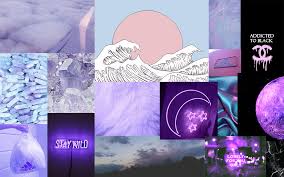 Quote, purple background, purple sky, vaporwave, golden aesthetics. Aesthetic Collage Laptop Wallpapers Wallpaper Cave