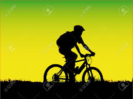 Silhouette of a mountain biker riding his mountain sport bike on top of a cyclist with mountain bike on the hill in the evening. Vector Mountain Biker Girl Silhouette Royalty Free Cliparts Vectors And Stock Illustration Image 4534242