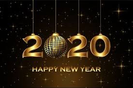 Black And Gold New Year 2020 Background Gold New Year 2020 Vector Free