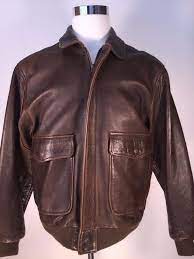 Vintage Aeropostale A2 Flight Bomber Leather Jacket Size 38 Medium Jackets Men Fashion Leather Jacket Leather Jacket Men Style