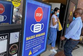 The announcement states that fully vaccinated people can now avoid wearing a mask or face covering in most indoor environments, even when in public. F Ve72bxm7rhum