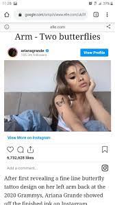 One fan tweeted, did ariana really get that big tattoo on her arm. Pin De Rosabelle Dubois Em Looks Tatuagem Borboleta Tatuagem Looks