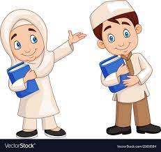 Illustration Of Cartoon Muslim Kids Download A Free Preview Or High Quality Adobe Illustrator Ai Eps Pdf And Kartun Ilustrasi Karakter Gambar Animasi Kartun