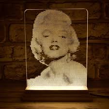 Dikey Dikdortgen Cerceveli Marilyn Monroe Gorselli Aydinlatma Lamba Aydinlatmalar Led