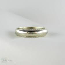 Vintage Men S Wedding Ring Classic Wide Wedding Band With Beaded Edge 1950s Men S Wedding Ring Wedding Rings Vintage Wedding Rings