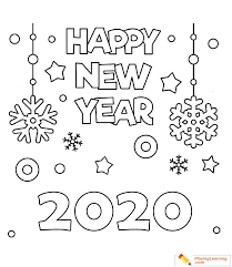 Here is the 2019 coloring page for kindergarten, preschool, and toddlers. Happy New Year 2020 Coloring Pages For Kids Drawing With Crayons