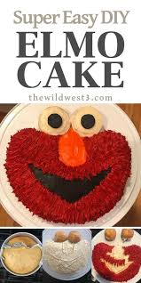 How To Make An Elmo Birthday Cake Easy For Cheap One You Gateau Recettes Birthday Cake Chea Elmo Cake Elmo Birthday Cake First Birthday Cakes