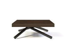A base, with hydraulic regulated height, is built of 2 crossed rectangular frames of grey coated metal. Convertible Coffee To Dining Table Levante Space Saving