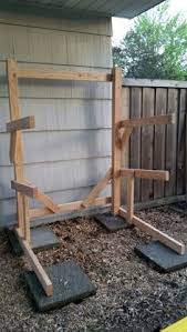 Diy Kayak Rack Easy To Build In A Couple Hours Built With 9 2x4s And A Box Of Screws Diy Kayak Storage Kayak Rack Diy Kayak Storage Rack