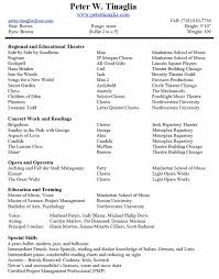 Musical Theatre Resume Examples Musical Theater Resume In 2020 Acting Resume Teacher Resume Template Resume Examples