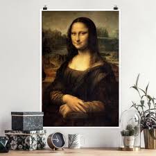 Is this picture not only by leonardo da vinci, but also an earlier version of the world famous portrait that hangs in the louvre museum in paris? Stoffbild Mit Posterleisten Leonardo Da Vinci Mona Lisa Hochformat 3 2