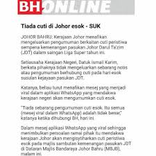 Fiszkoteka, your checked indonesian english dictionary! Tiada Cuti Di Johor Esok Kami Anak Jati Kluang Johor Facebook