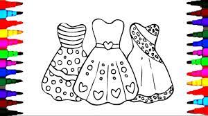 Check spelling or type a new query. How To Draw Girls Barbie Dress Coloring Pages Videos For Kids With Rainbow Colored Markers Youtube