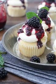 These Blackberry Bourbon Smash Cupcakes Are Vanilla Bourbon Cupcakes With A Blackberry Mint Infuse In 2020 Moist Vanilla Cupcakes Bourbon Cupcakes Easy Cupcake Recipes