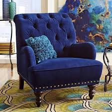 View all living room furniture. Navy Blue Velvet Chair Blue Velvet Armchair