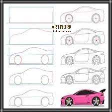 صور تعليم الرسم للاطفال رسومات فنية سهلة للاطفال easy drawings how to draw a car easy drawings car drawings drawings