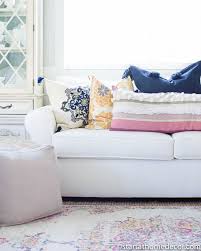 Check out these gorgeous pink couch pillows at dhgate canada online stores, and buy pink couch pillows at ridiculously affordable prices. How To Style Throw Pillows 3 Designer Styling Tips A Blissful Nest Living Room Reveal Throw Pillows Living Room Pink Living Room