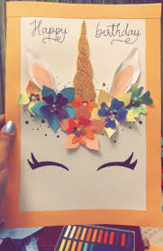 Birthday Card Ideas For Kids Unicorn Unicorn Birthday Card Diy Unicorn Birthday Card Unicorn Birthday Cards Birthday Cards Diy
