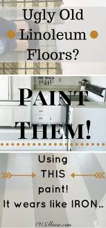 Paint vinyl floor diy painted floors dans. How To Paint Old Linoleum Kitchen Floors 1915 House