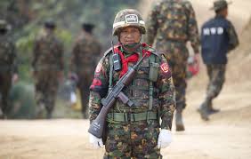 Burmese military veteran in uniform selling books on the. Myanmar Army Rakhine Rebels Abduct Dozens After Storming Bus Dhaka Tribune