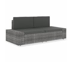If you are looking for polyrattan sofa you've come to the right place. Vidaxl Modulares 2 Sitzer Sofa Poly Rattan Grau Vidaxl De
