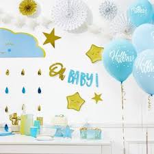 Whimsical, laid back and beautiful, it features decor elements like a huge balloon garland that. Baby Shower Party Supplies Baby Shower Decorations Party City