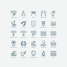 Dental Icons In Vector And Png Etsy In 2021 Icon Dental Tooth Icon