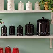 Vintage Black Text Coffee Canister Coffee Storage Coffee Canister Tea Canisters