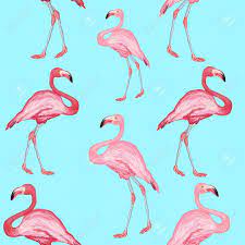 Dieser satz mit 14 aquarellfarben auf digitalem papier in den tropen. Flamingo Muster Schone Vogel Flamingos Auf Einem Blauen Hintergrund Hand Gezeichnet Vektor Lizenzfrei Nutzbare Vektorgrafiken Clip Arts Illustrationen Image 59649776