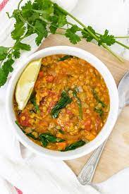 Bag of fresh spinach and let. Low Calorie Lentil Soup Vegan And Gluten Free Keeping The Peas